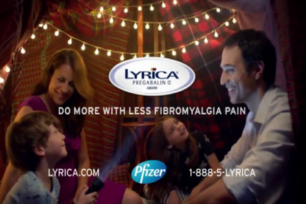 화이자 통증치료제 ‘리리카’ 미국 TV 광고 화면 캡쳐