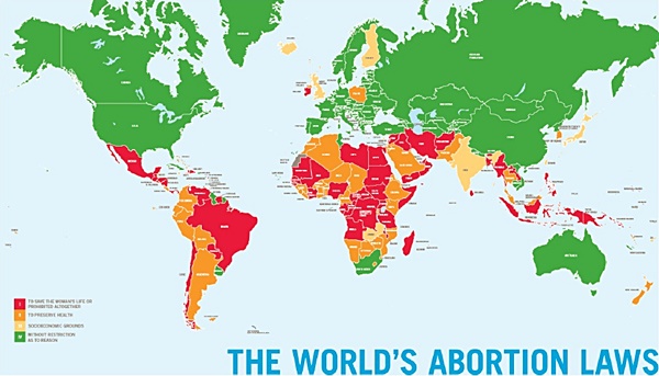세계 낙태법 현황